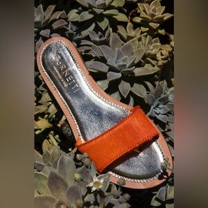 Women's Cornetti Designer Orange Sandals
